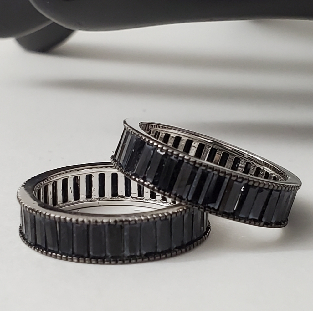 Sterling Silver 925 Channel Set Spinel Ring / Two Available